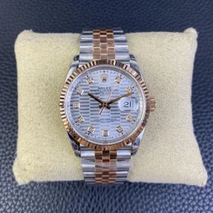 Rolex Datejust 36 126231 Two Tone Rose Gold Silver Motif DIAMOND Dial ¨C Jubilee Bracelet ¨C 2023