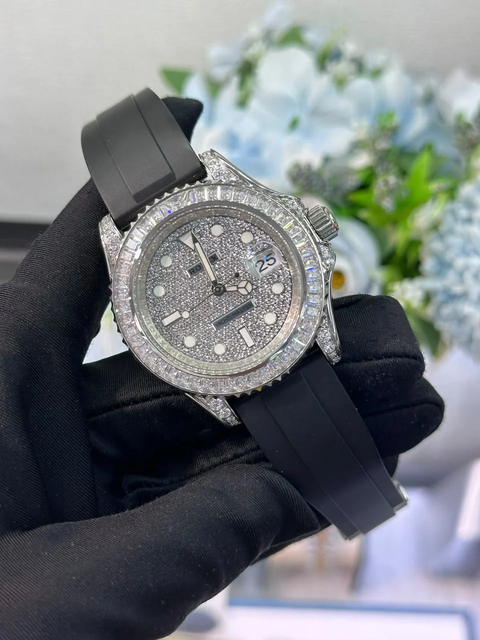 WhatsApp-Image-2026-06-28-at-4.45.37-AM Rolex Yacht-Master 42 Oysterflex 226679TBR 18kt White Gold 42mm Baguette Diamond - Image 3