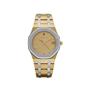 Royal Oak Yellow Gold White Gold Diamond Dial Quartz