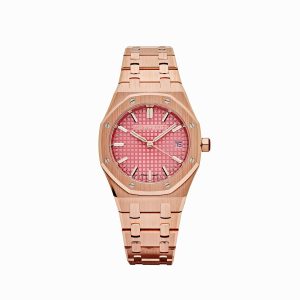 Audemars Piguet Royal Oak Ladies Rose Gold Pink Dial
