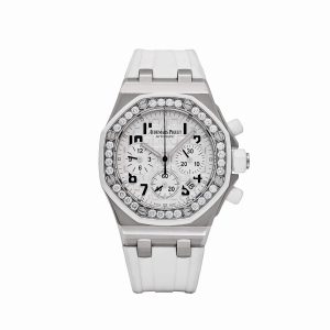 Royal Oak Offshore Stainless Steel White Dial Diamond Bezel