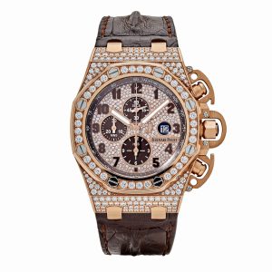 Royal Oak Offshore Chronograph Rose Gold Pave Diamond Dial