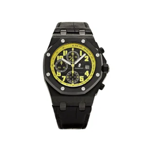 Audemars Piguet Royal Oak Offshore Chronograph Bumble Bee Carbon Black Dial Alligator