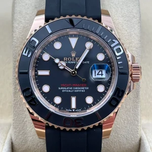 Yacht-Master 126655 SCF 1:1 Best Edition 3D Black Ceramic Bezel on Black Rubber Strap DD3235
