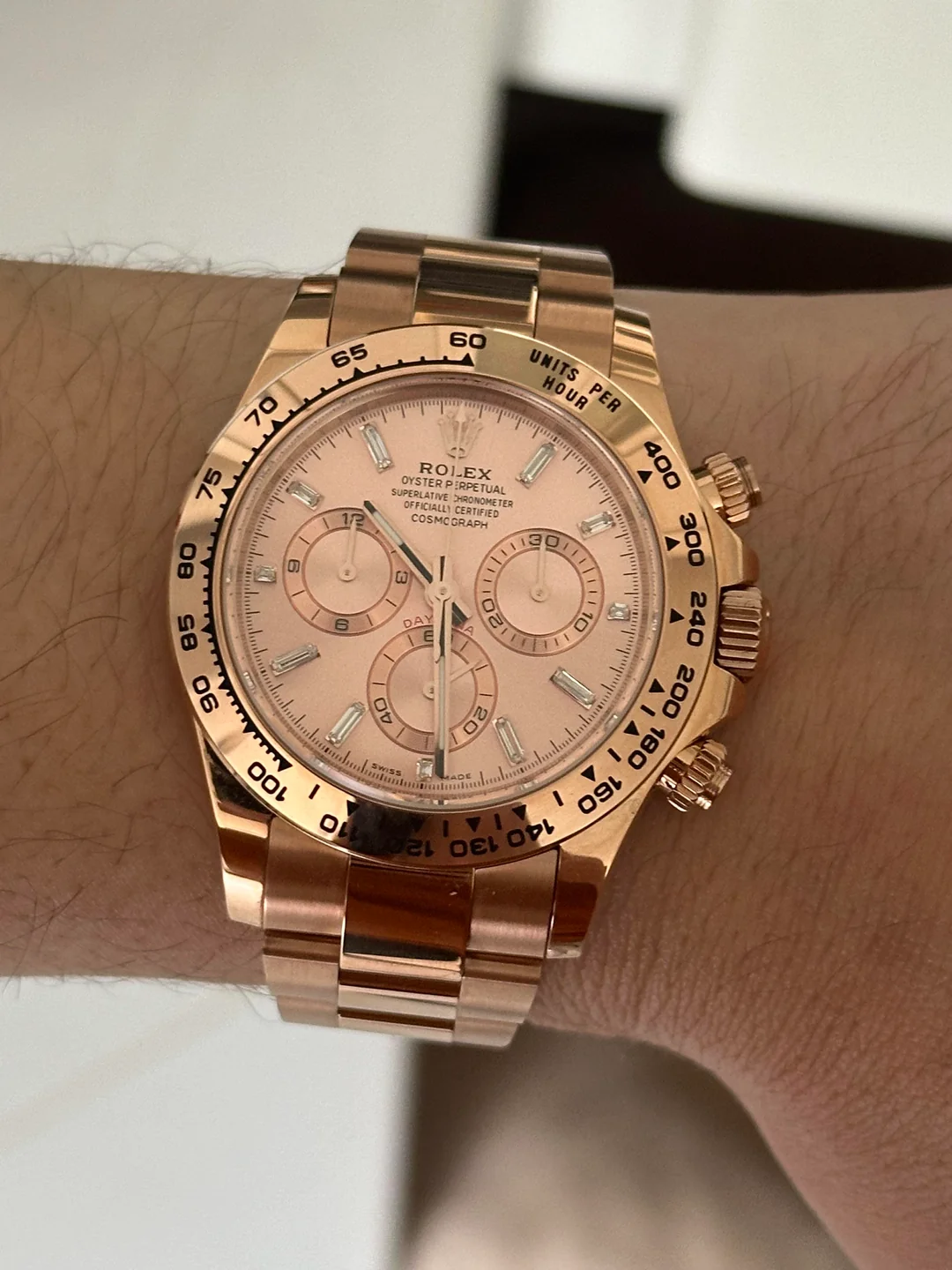 btf-rolex-daytona-116505-pink-dial-v0-a5bjiuix73yc1 Daytona 116505 904L RG VF 1:1 Best Edition Pink Crystal Dial On 904L RG Bracelet DD4130 - Image 2