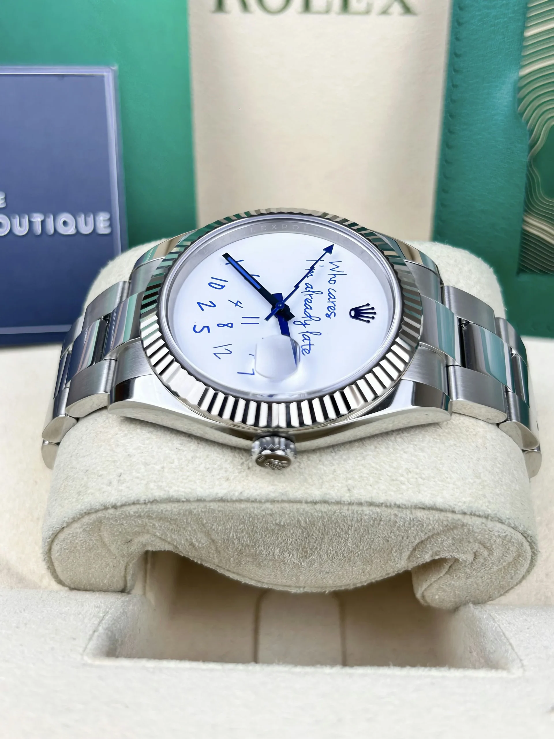 hYTMO6cPGWfZyKzNLE3zZgnZu47LbSnlYkWlptdoalY Rolex Datejust Who cares I¡¯m already late Size 41mm 3235 Movement 904L Stainless Steel Material - Image 6