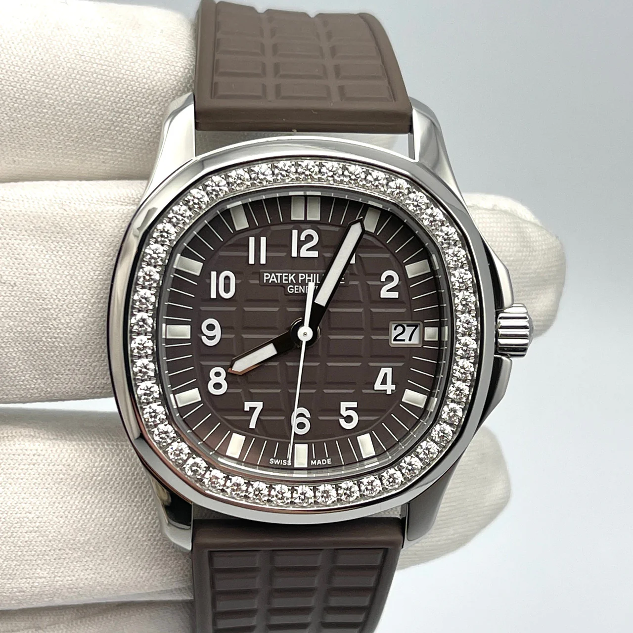 patek-philippe-aquanaut-luce-5067a-023-ladies-2019-patek-philippe-40263218987252_1280x Aquanaut 5067A SS PPF 1:1 Best Edition Brown Textured Dial on Brown Rubber RONDA Quartz - Image 4