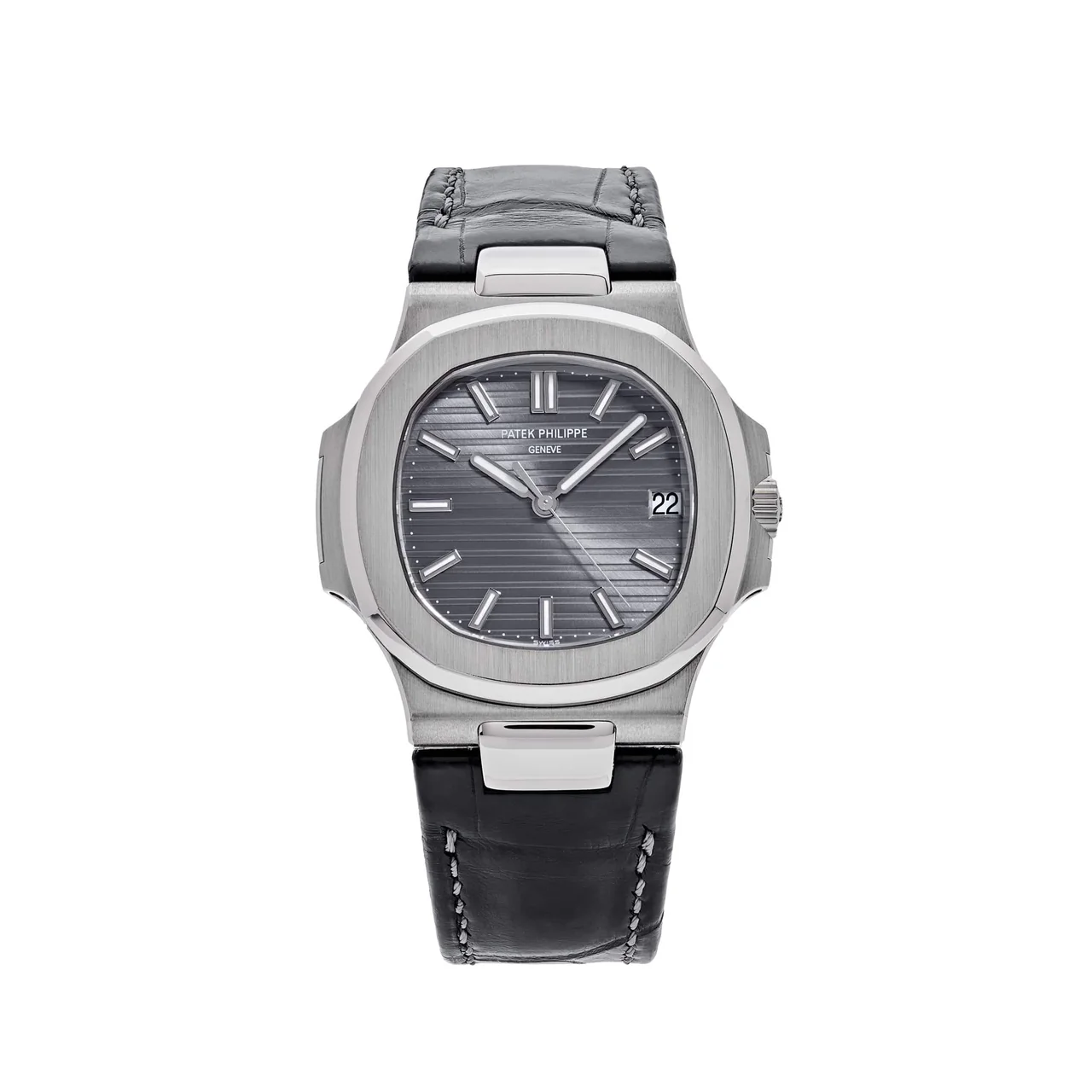 patek-philippe-nautilus-5711g-001-white-gold-grey-dial-2011-patek-philippe-41174365339892_1280x Nautilus 5711 40mm 3KF 1:1 Best Edition Grey Dial on Black Leather Strap A324 Super Clone - Image 2