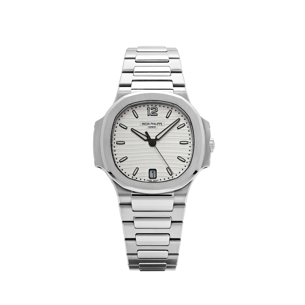 patek-philippe-nautilus-7118-1a-010-stainless-steel-silvery-opaline-dial-2019-patek-philippe-43627580260596_1280x Nautilus 7118 Ladies 3KF 1:1 Best Edition White Dial on SS Bracelet A324 Super Clone - Image 2