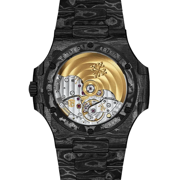 patek_motley_card_5 Nautilus 5711 DIW Carbon DIWF 1:1 Best Edition Carbon Motley Dial On Carbon Bracelet 324CS - Image 7