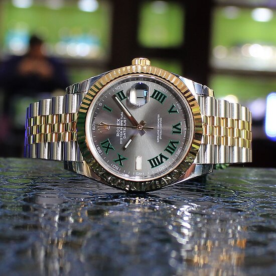 rolex-datejust-41mm-steel DateJust 36mm 126233 Clean 1:1 Best Edition 904L Steel Gray Dial Green Roman on SS/YG Jubilee Bracelet VR3235 - Image 5