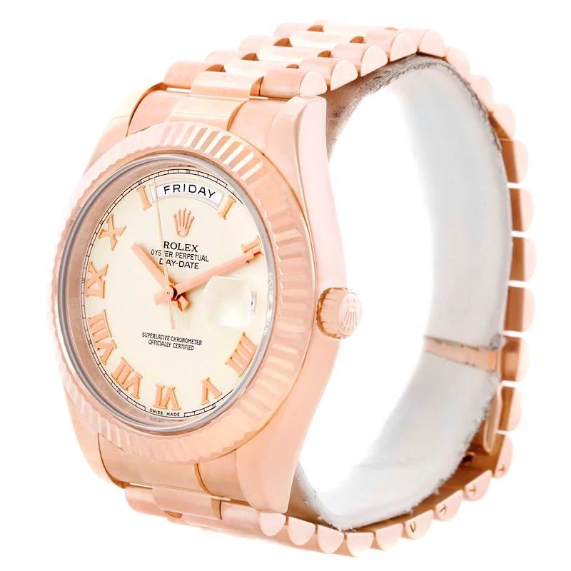 rolex-day-date-ii-everose-ivory-dial-mens-18k-rose-gold-watch-218235-115763_b_md Rolex Day-Date II 41mm Ivory Dial 218235 Super Clone - Image 4
