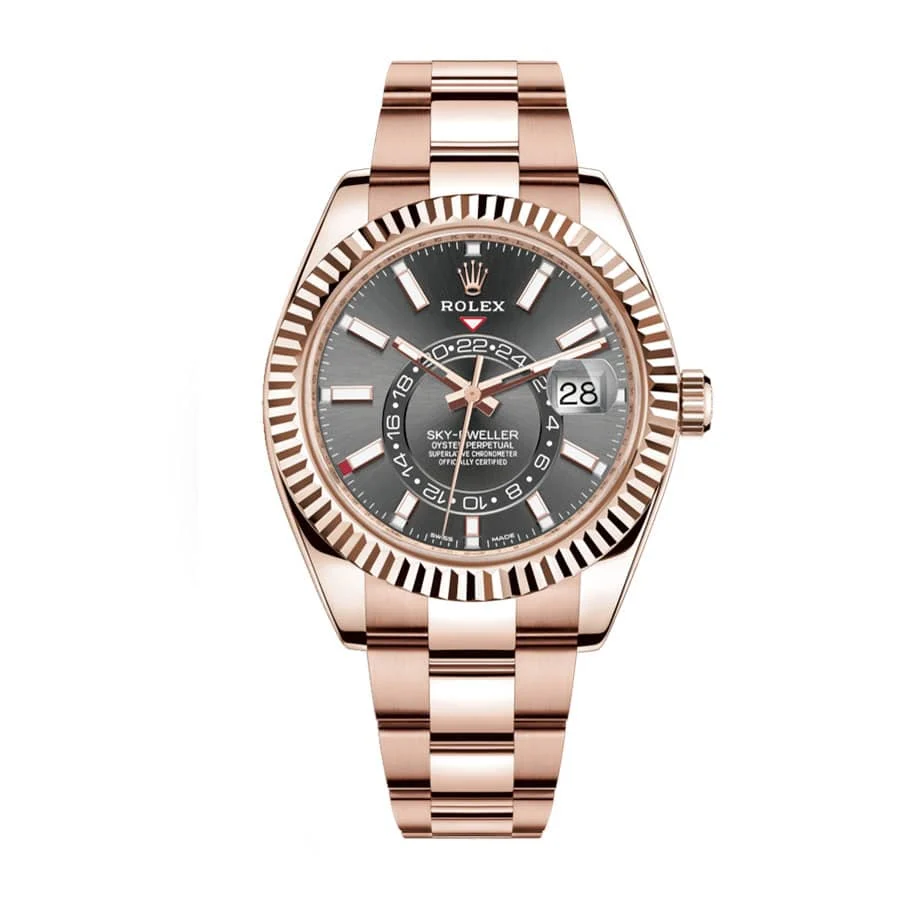 rolex-sky-dweller-326935-sro-automatic-everose-grey-dial-replica Rolex Sky-Dweller 326935-0007 ¡°Everose Rhodium Dial¡± Watch