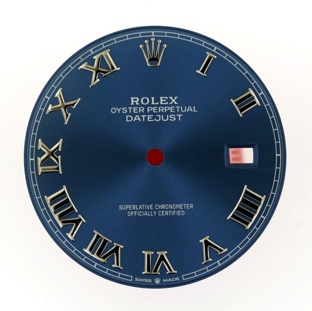 s-l1200-2 DateJust 41 126334 Clean Factory Blue Dial with Roman Markers - Image 2