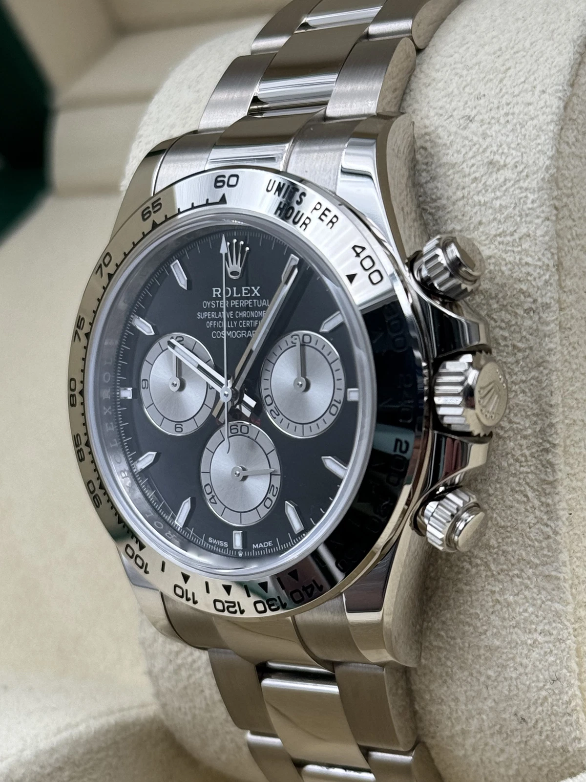 s-l1600-1 Daytona 126509 904L SS UFO 1:1 Best Edition Black Dial Silver Subdial On 904L SS Bracelet UF4131 (Free Sprung) - Image 3