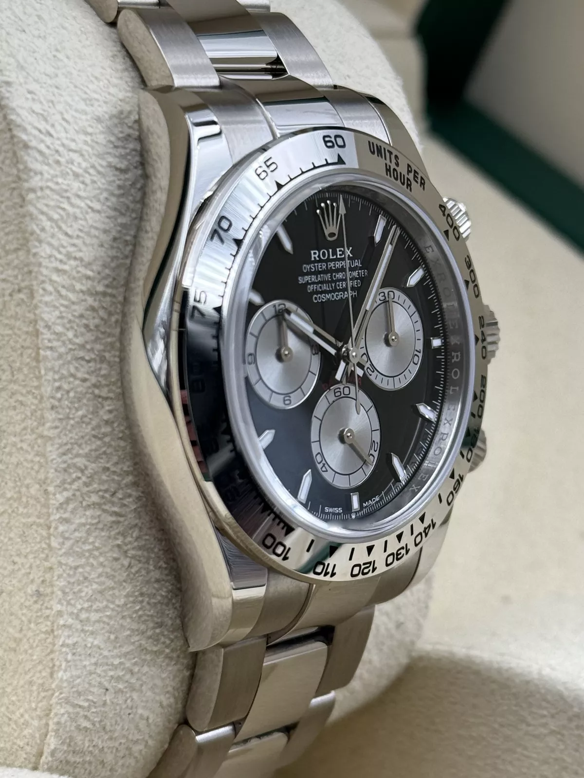s-l1600-2 Daytona 126509 904L SS UFO 1:1 Best Edition Black Dial Silver Subdial On 904L SS Bracelet UF4131 (Free Sprung) - Image 4