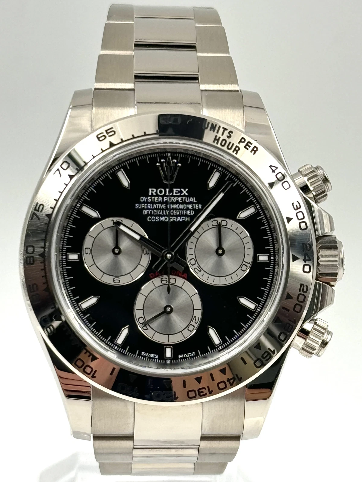 s-l1600-3 Daytona 126509 904L SS UFO 1:1 Best Edition Black Dial Silver Subdial On 904L SS Bracelet UF4131 (Free Sprung) - Image 5