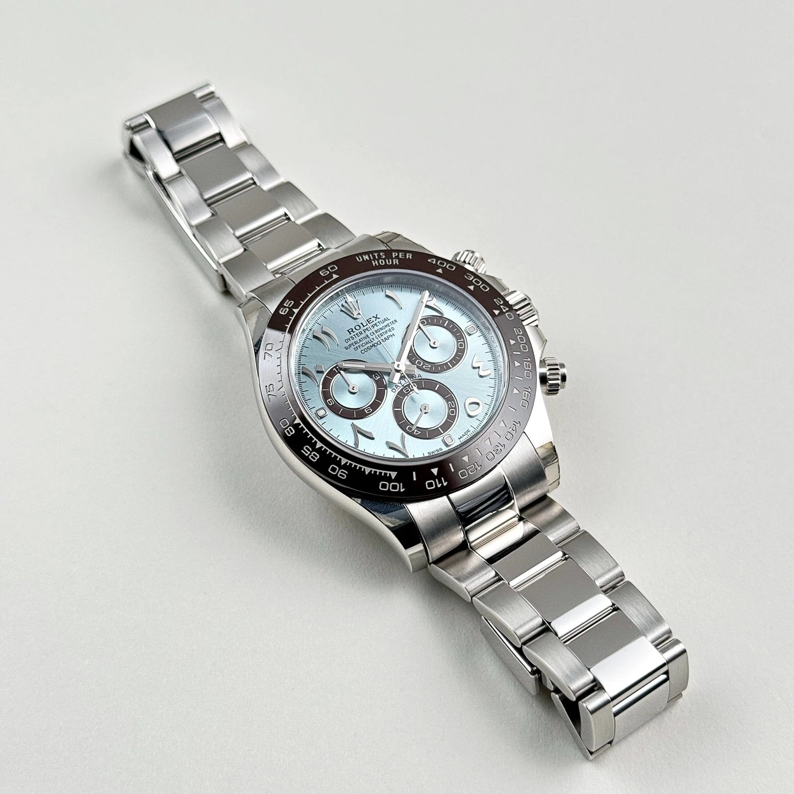 s-l1600-5 Daytona 116506 3CF 1:1 Best Edition Ice Blue Dial Arabic Markers on SS Bracelet SH4130 V2 - Image 4