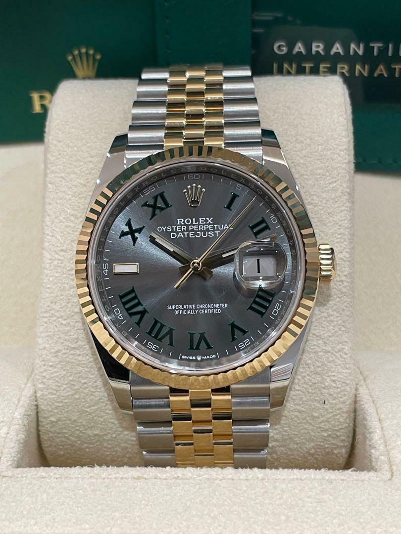 s-l1600 DateJust 36mm 126233 Clean 1:1 Best Edition 904L Steel Gray Dial Green Roman on SS/YG Jubilee Bracelet VR3235 - Image 7