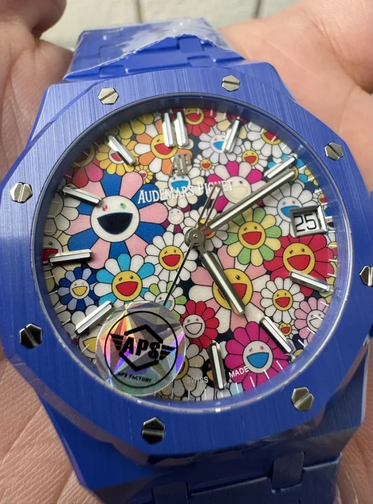 wsxc1761611273791_16-1024x1024-1-e1762798409805 Royal Oak 15500 Blue Ceramic APSF 1:1 Best Edition Celebration Dial On Blue Ceramic Bracelet SA4302 Super Clone