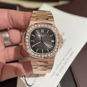 Patek Philippe Nautilus 5723 Gold Wrapped Moissanite Diamonds 40mm Super Clone