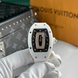 Richard Mille RM07-01 White Ceramic Black Lip Best Replica 45.32 x 32.3mm