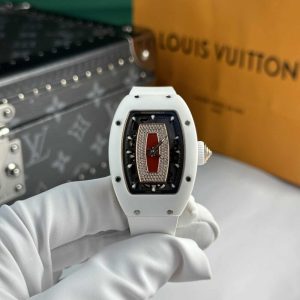Richard Mille RM07-01 White Ceramic Rose Gold Red Lip Best Replica 45.32 x 32.3mm