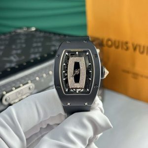 Richard Mille RM07-01 Ceramic Rose Gold Black Lip Best Replica 45.32 x 32.3mm