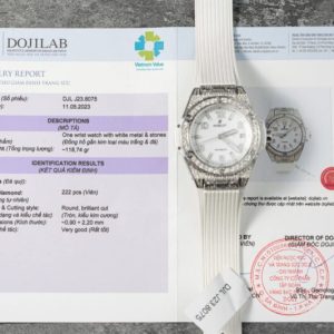 Hublot Big Bang One Click Steel White Pav¨¦ Custom Natural Diamonds Best Replica 39mm