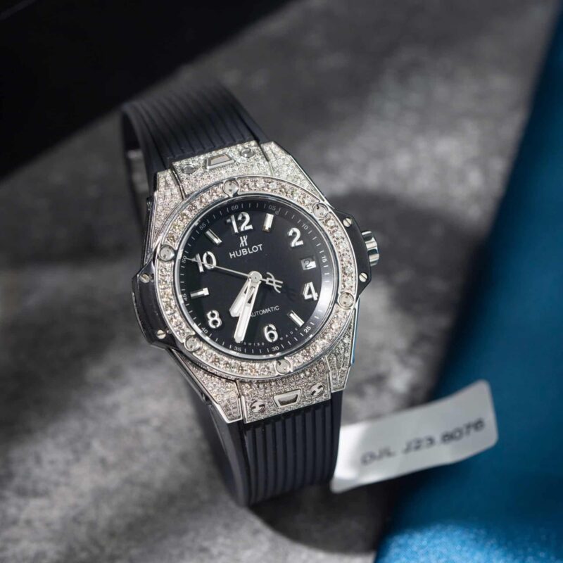 z5745414668199_c77c54ea608329ed8d69fe77f68ca403-800x800 Hublot Big Bang One Click Steel Pav¨¦ Black Dial Custom Natural Diamonds Best Replica 39mm - Image 2
