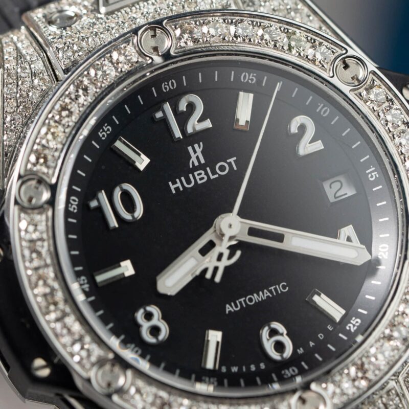 z5745414692837_23e8e5a2a67bb76fe1e40234b880e12b-800x800 Hublot Big Bang One Click Steel Pav¨¦ Black Dial Custom Natural Diamonds Best Replica 39mm - Image 7